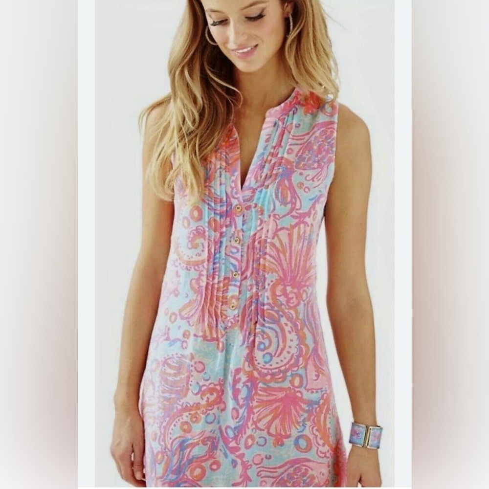 π NEW WITHOUT TAG π Lilly Pulitzer Multicolor Paisley Dress - Picture 1 of 8